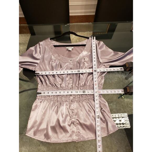 Unique Spectrum Women's Gray Round Neck Long Sleeve Button Down Shirt Size 18W - Picture 8 of 9